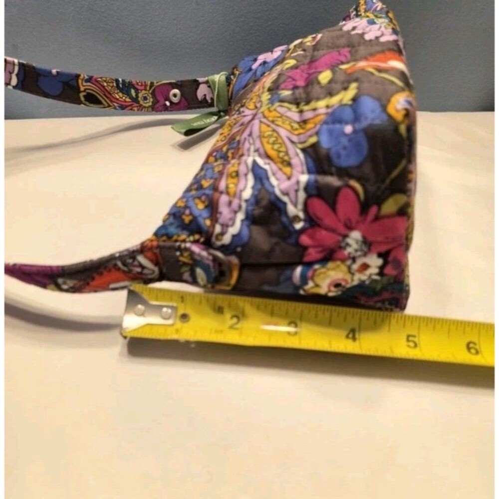 Vera Bradley Roxbury Crescent Shoulder Bag Colorful Bouquet New - Picture 12 of 13